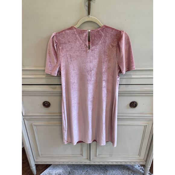 WAYF Women's Pink Velvet Suede Cocktail Mini Dress Size‎ XS - Picture 4 of 6